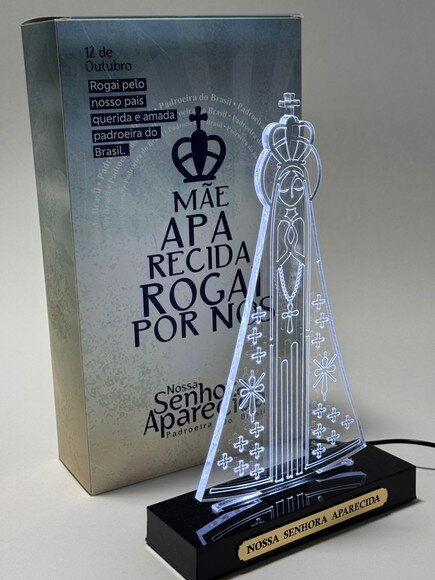 Luminária Led Acrílico - Nossa Senhora Aparecida