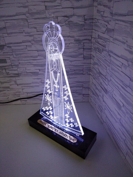 Luminária Led Acrílico - Nossa Senhora Aparecida