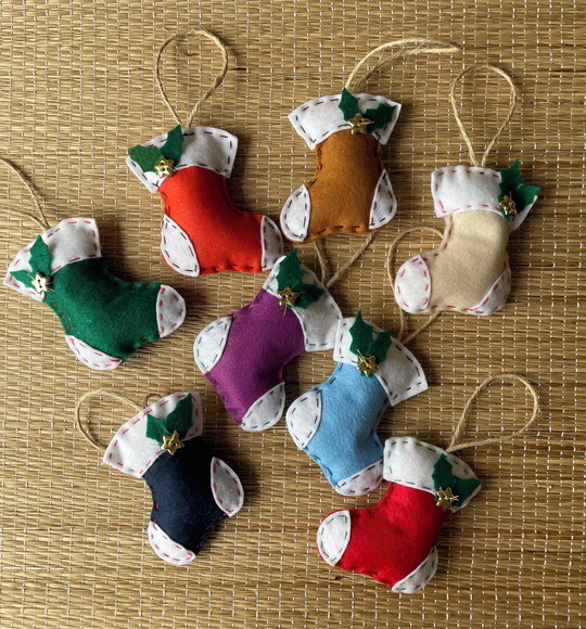 Botinhas para Decoração Natalina (8 Un.)