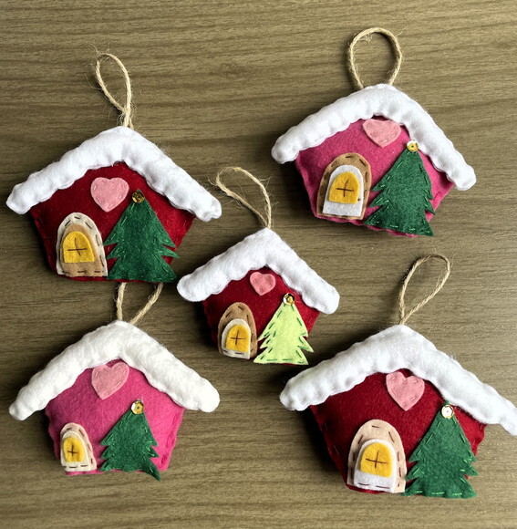 Casinha Decoração Natal (5 Un.)