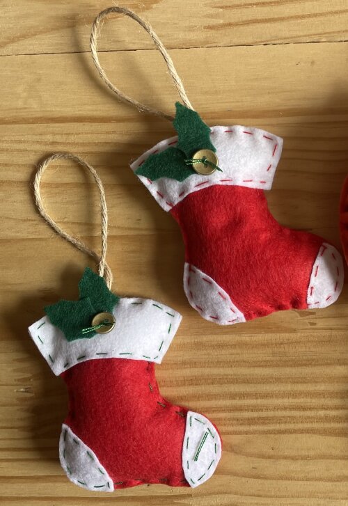 Botinhas para Decoração Natalina (8 Un.)