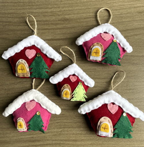 Casinha Decoração Natal (5 Un.)