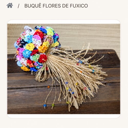 Buquê Flores de Fuxico