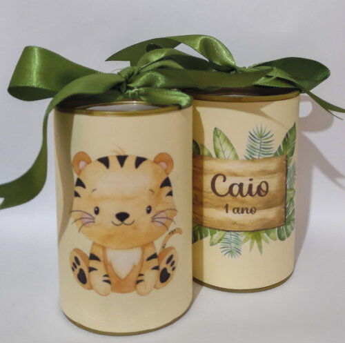 Kit 15 Peças Tubolata Personalizada Safari Baby