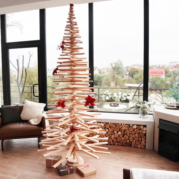Árvore de Natal em Madeira Pinus 200 cm