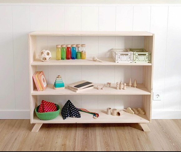 Estante Montessori 04 Níveis com Pés