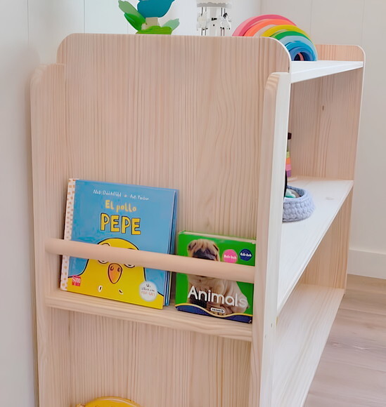 Estante Montessori com Porta Livros