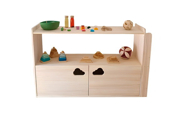 Estante Montessori com Portas e Livreiro