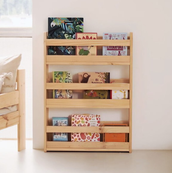 Estante Montessori de Livros (03 Prateleiras)