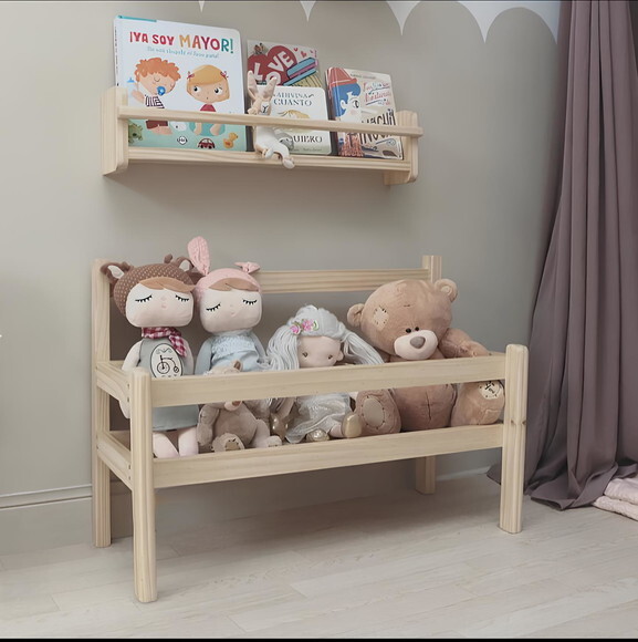 Estante Montessori Kit Livreiro de Chão + Livreiro de Parede