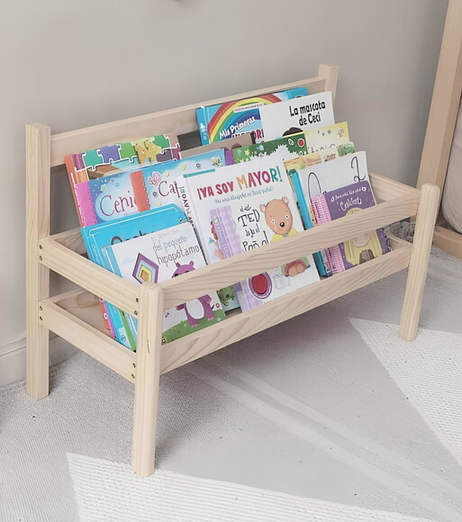 Estante Montessori Kit Livreiro de Chão + Livreiro de Parede