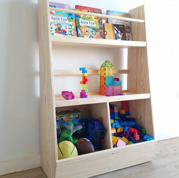 Estante Montessori Organizadora com Livreiro Incorporado