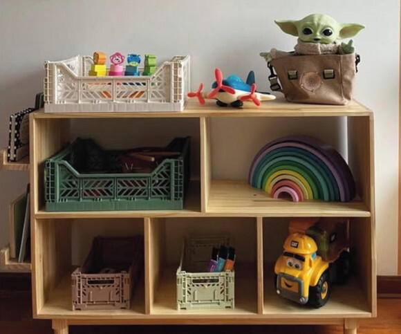 Estante Montessori Sunshine 05 Nichos e Porta-Livros