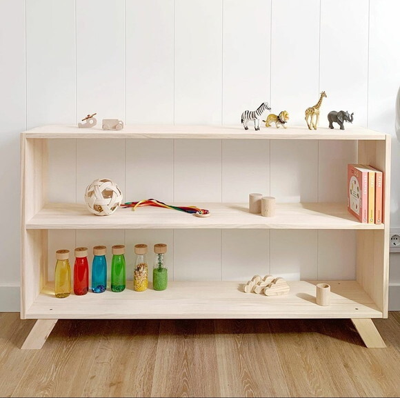 Estante Montessori 03 Prateleiras com Pés