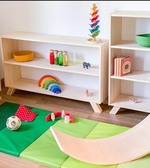 Estante Montessori 03 Prateleiras com Pés