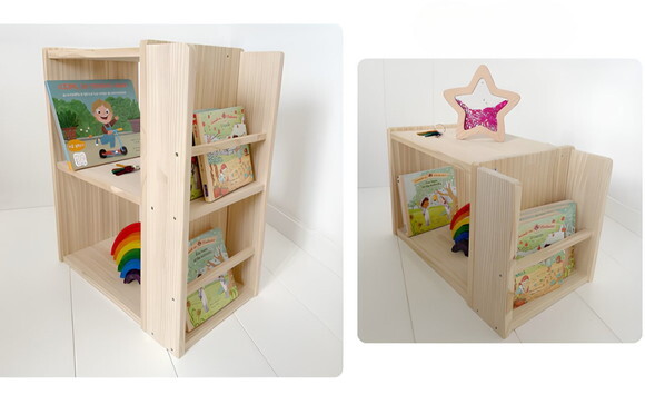 Mesinha Lateral Montessori Kids com Livreiro Grande