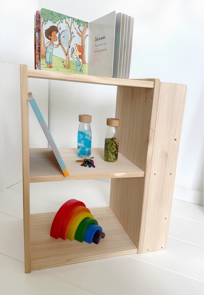 Mesinha Lateral Montessori Kids com Livreiro Grande