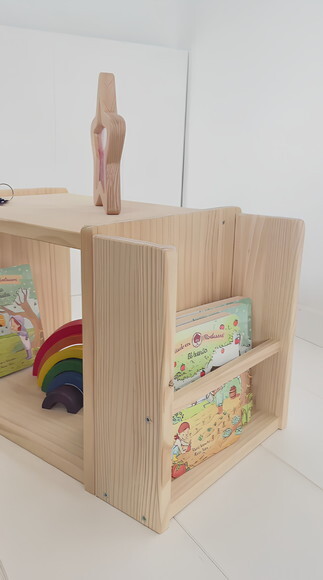 Mesinha Lateral Montessori Kids com Livreiro Pequena