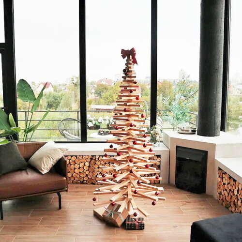 Árvore de Natal em Madeira Pinus 150 cm
