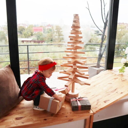 Árvore de Natal em Madeira Pinus 90 cm