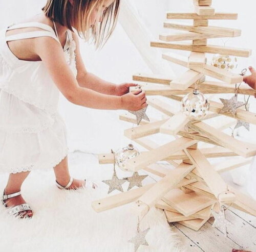 Árvore de Natal Montessori em Madeira Ecológica 85 cm