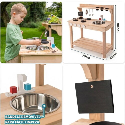 Cozinha Montessori de Lama / Fogão