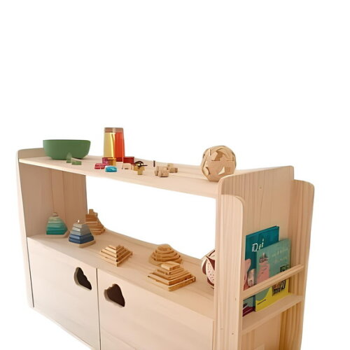 Estante Montessori com Portas e Livreiro