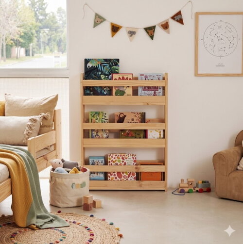 Estante Montessori de Livros (03 Prateleiras)