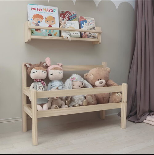 Estante Montessori Kit Livreiro de Chão + Livreiro de Parede
