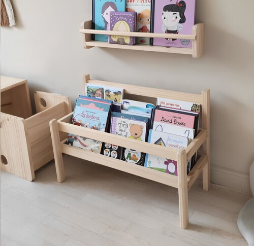 Estante Montessori Kit Livreiro de Chão + Livreiro de Parede