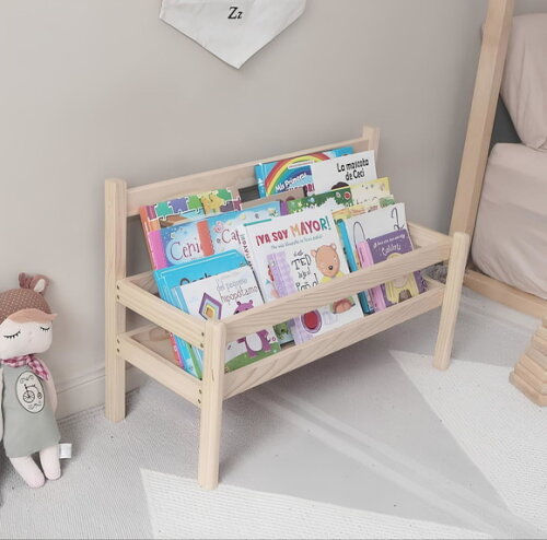 Estante Montessori Kit Livreiro de Chão + Livreiro de Parede