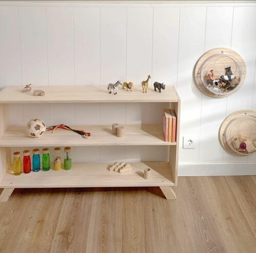 Estante Montessori 03 Prateleiras com Pés
