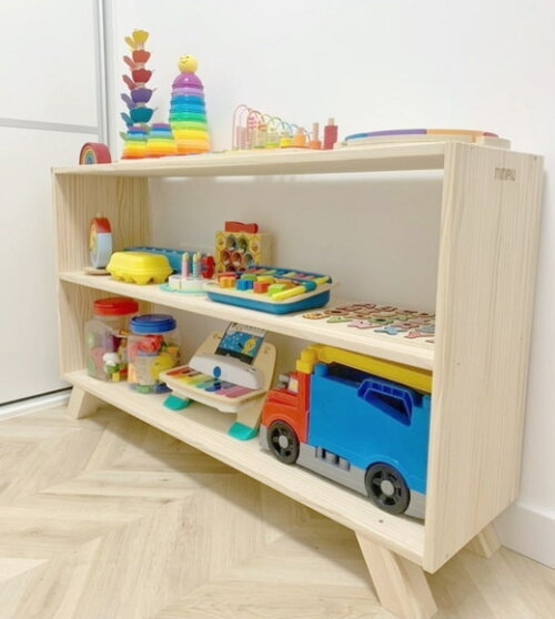 Estante Montessori 03 Prateleiras com Pés