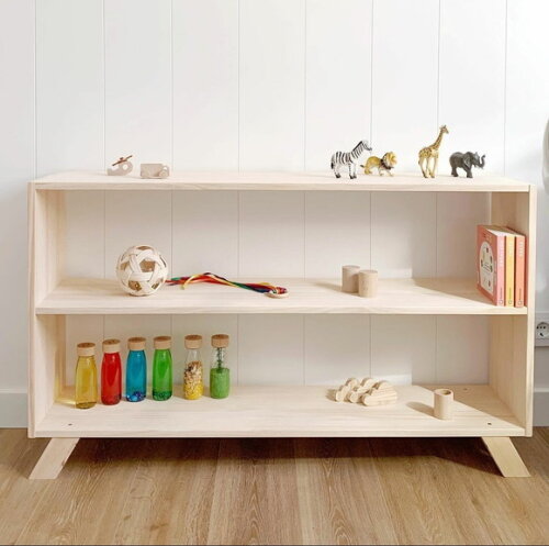 Estante Montessori 03 Prateleiras com Pés