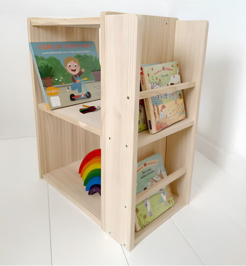 Mesinha Lateral Montessori Kids com Livreiro Grande
