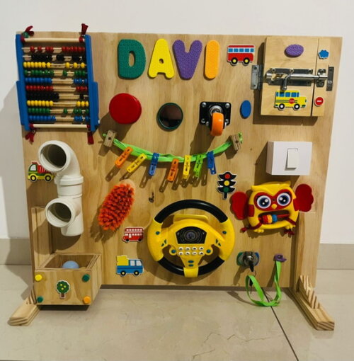 Painel Sensorial Duplo Montessori com Pés (60 a x 70 C)