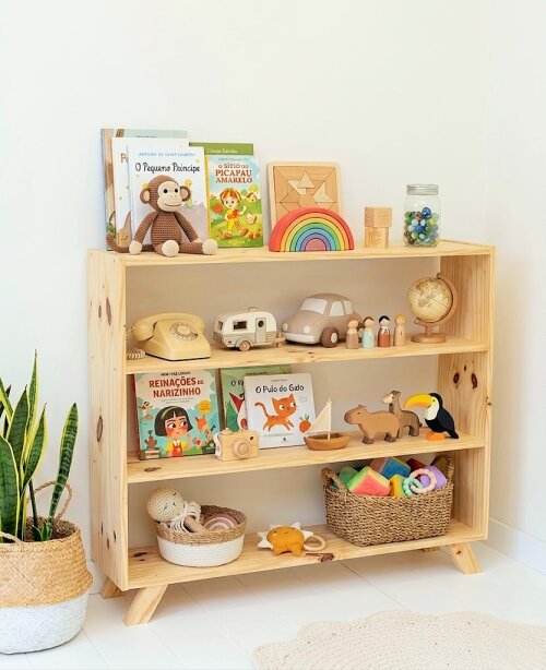 Estante Montessori 04 Prateleiras com Pés
