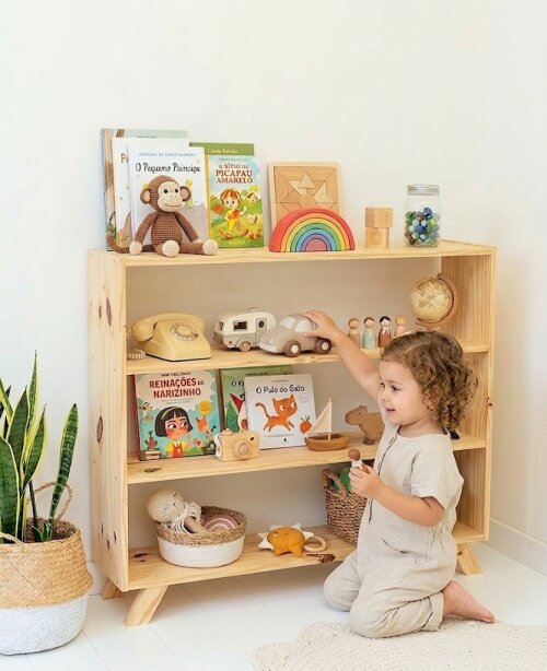 Estante Montessori 04 Prateleiras com Pés