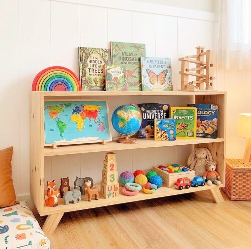 Estante Montessori 03 Prateleiras com Pés