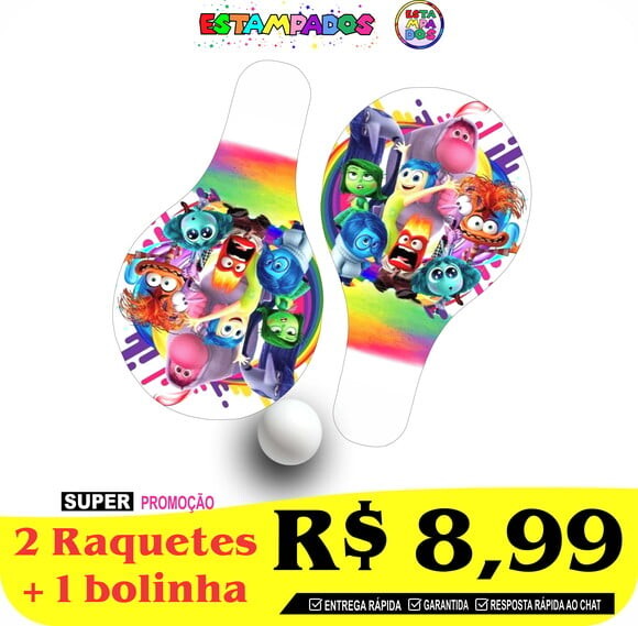 Kit Divertidamente Raquete + Bolinha R.e 0001 - 30 Unid