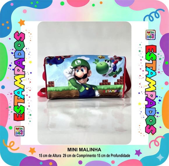 Mini Malinha 10 Unid - Mario Bros