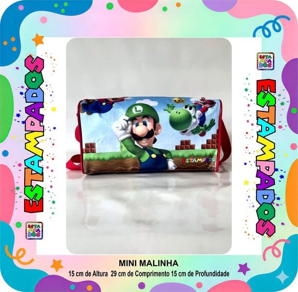 Mini Malinha 100 Unid - Mario Bros