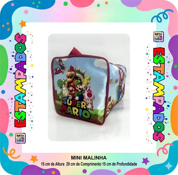 Mini Malinha 100 Unid - Mario Bros