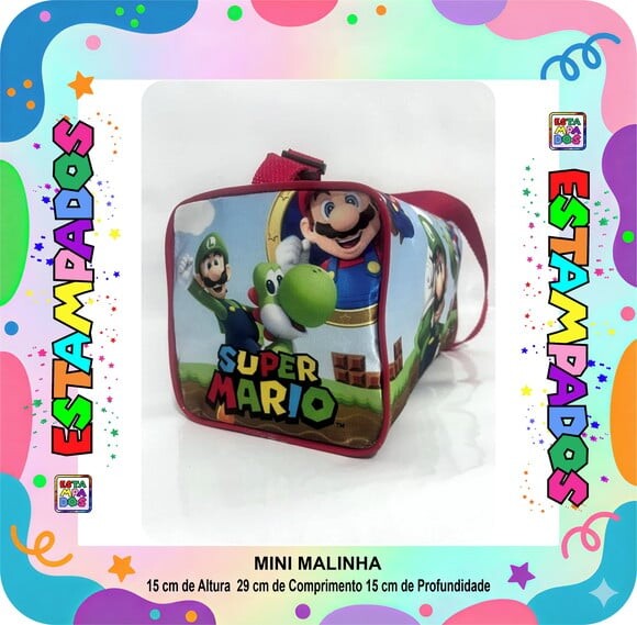 Mini Malinha 50 Unid - Mario Bros