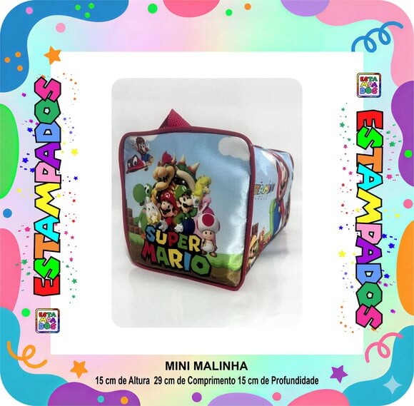 Mini Malinha 50 Unid - Mario Bros