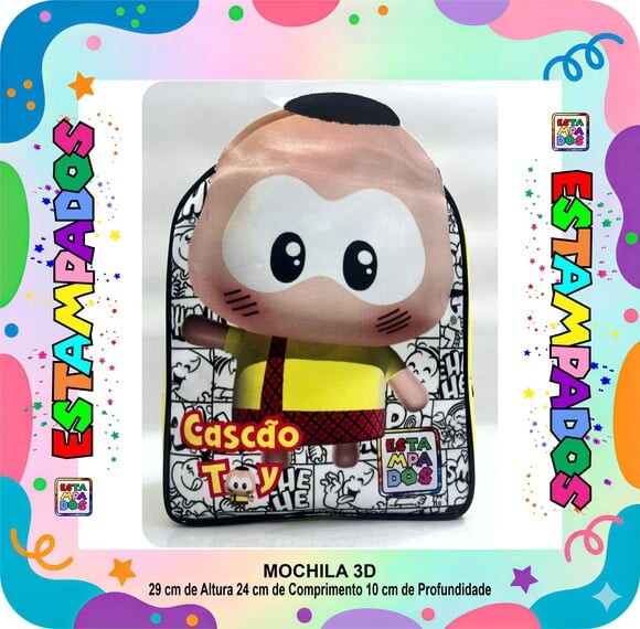 Mochila Cascão Toy-toy 3d