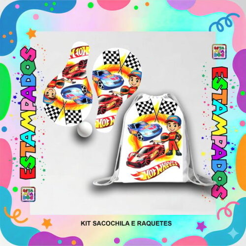 Kit Hot Wheels + Raquetes de Ping-pong