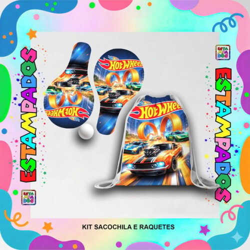 Kit Hot Wheels 3 + Raquetes de Ping-pong