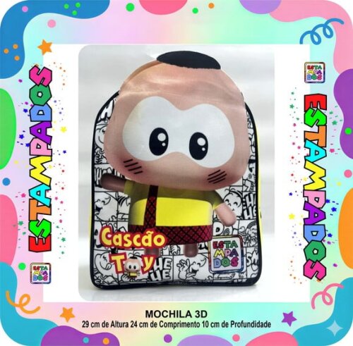 Mochila Cascão Toy-toy 3d