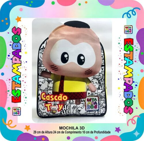 Mochila Cascão Toy-toy 3d